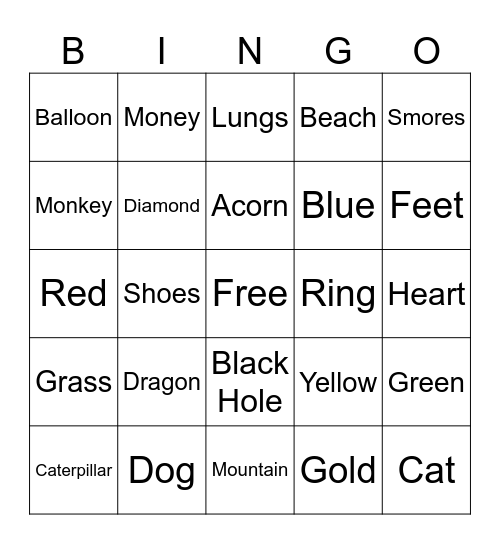 Craft Bingo Card