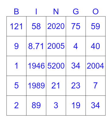 Coface BDi Bingo Card