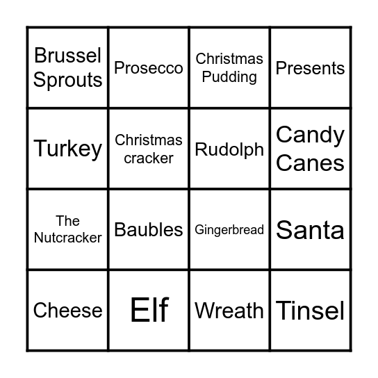 HRPP Christmas Bingo Card