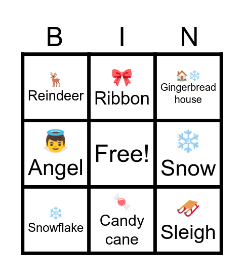 Christmas Bingo Card
