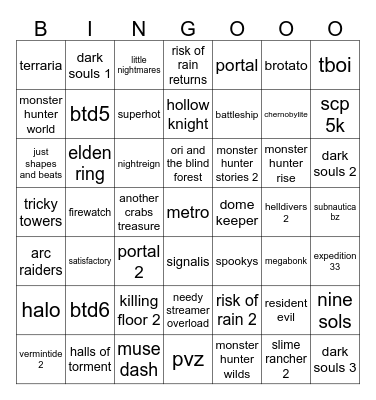 2026 Games! Bingo Card