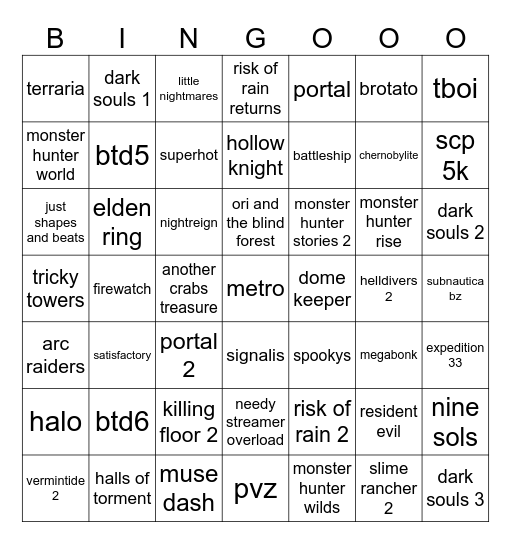 2026 Games! Bingo Card