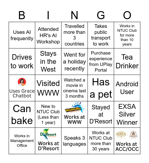 STARS 2025 - Bond & Bingo Card