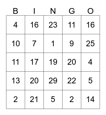 Vangile's Baby shower Bingo Card