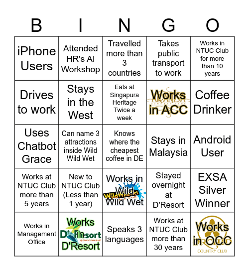 STARS 2025 - Bond & Bingo Card