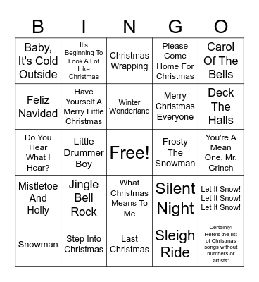 Bingo Card