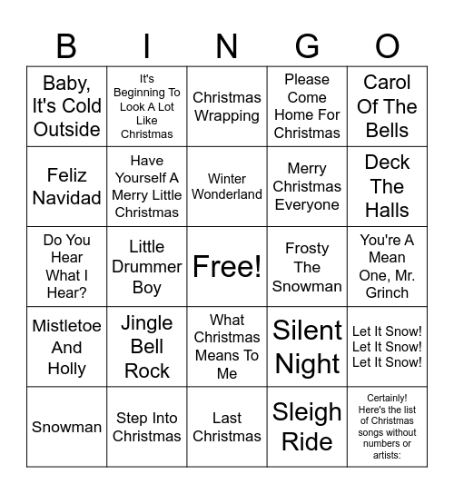 Bingo Card