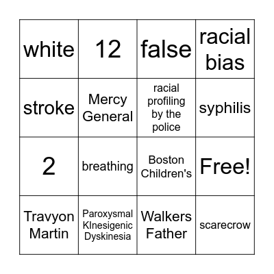 "Breathe" Bingo Card