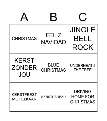 SAMAN KERSTBORREL! Bingo Card