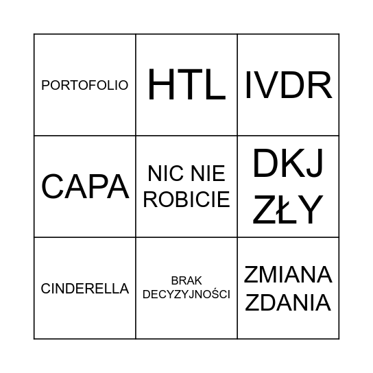 BINGO Card