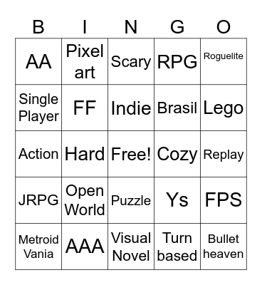 Games 2026 Bingo Card