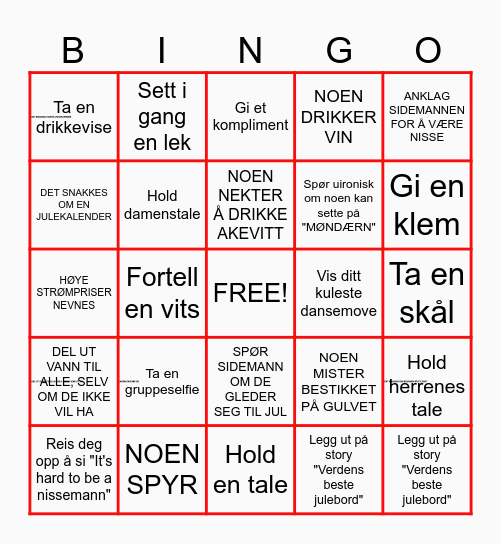 Hei hå Bingo Card