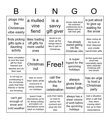 Find someone who... Bingo Card