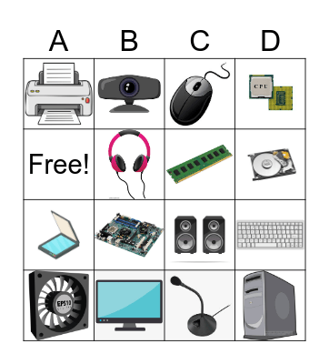 Computer Hardware Bingo Card