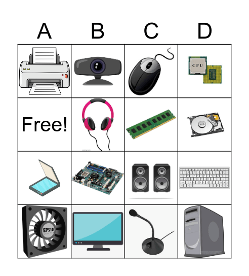 Computer Hardware Bingo Card