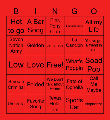 Winter Wonderland Bingo Card