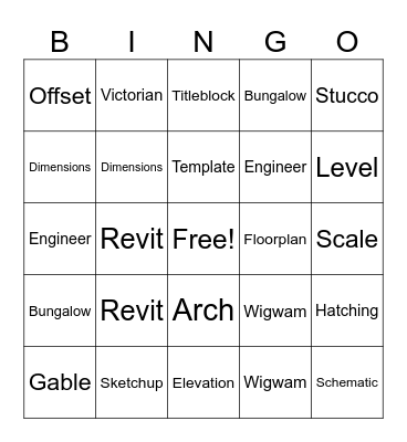 Architecture Bingo Card