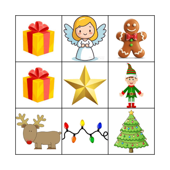 CHRISTMAS Bingo Card