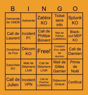 BING-OB Bingo Card