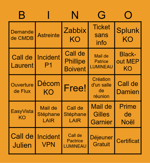 BING-OB Bingo Card