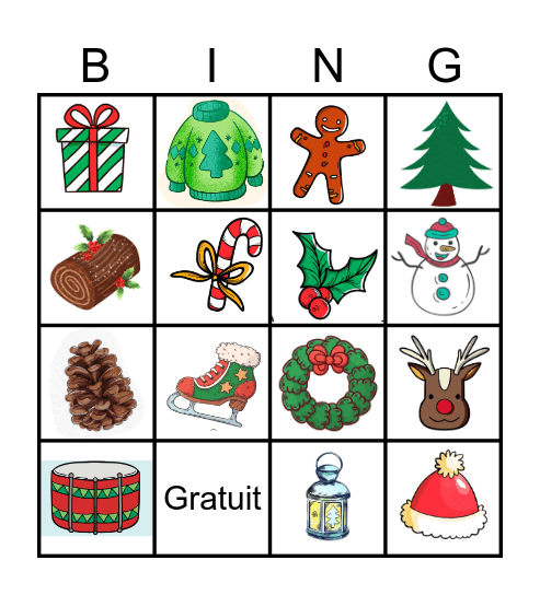 Joyeuses Fêtes! Bingo Card