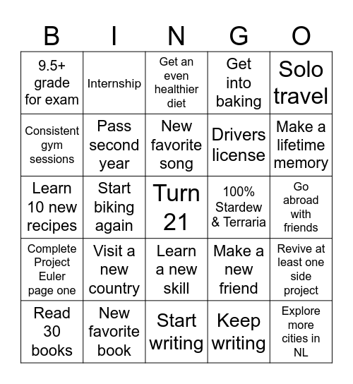 2026 Bingo Card
