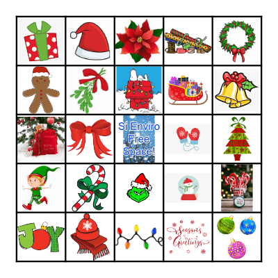 Holiday Bingo Card