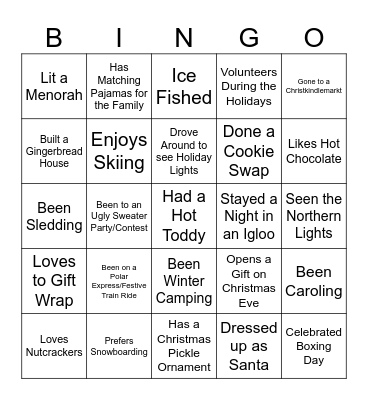 Jingle Migle Bingo Card