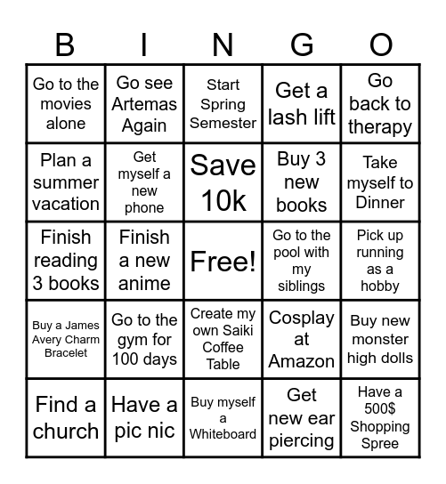 Bingo 2026 Bingo Card