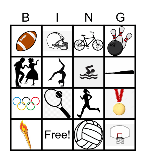 Sports Bingo Card