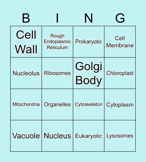Cells Bingo Card