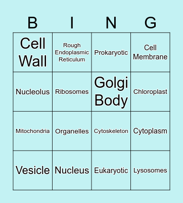 Cells Bingo Card
