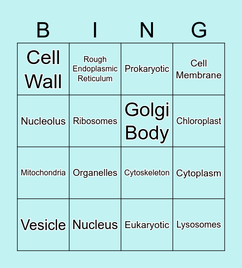 Cells Bingo Card