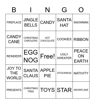 CHRISTMAS BINGO Card