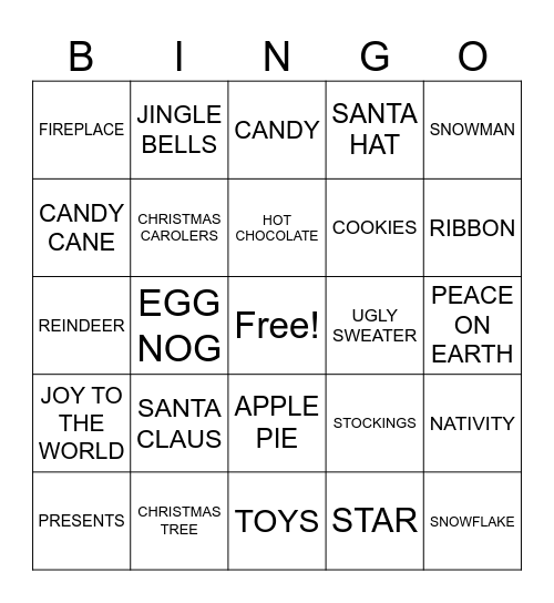 CHRISTMAS BINGO Card