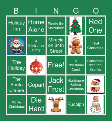 Christmas Bingo Card