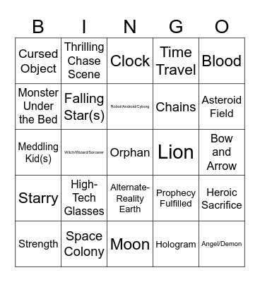 Frontiers Showcase Bingo Card