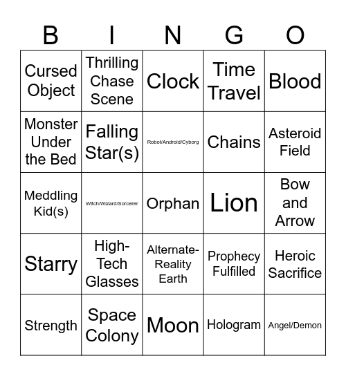 Frontiers Showcase Bingo Card