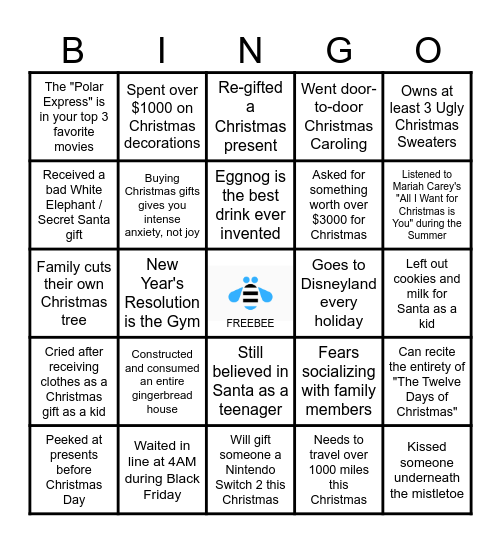 IBM Christmas Bingo 2025 Bingo Card