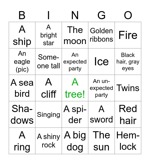 Bin-go-outside Bingo Card