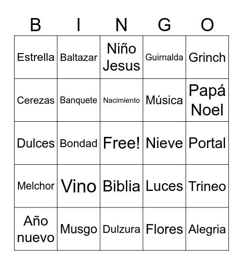 🎅Bingo Familiar🫶🎄 Bingo Card