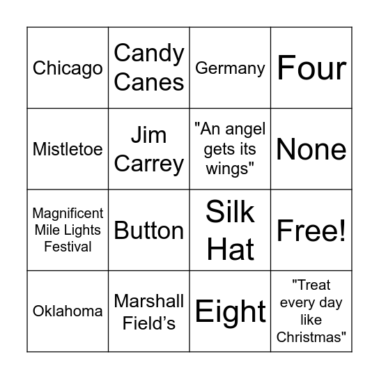 OCPO Holiday BINGO Card