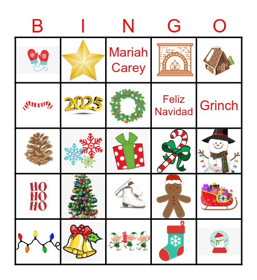 Deck the Halls Bingo Card