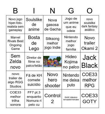 The Game Awards 2025 Bingo Card