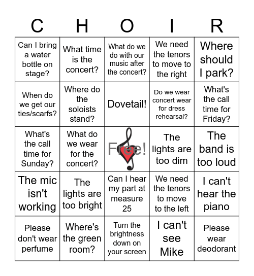LCS Tech Week Bingo Card