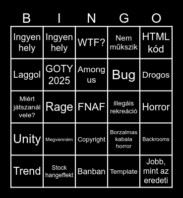 Ratyi online Bingo Card