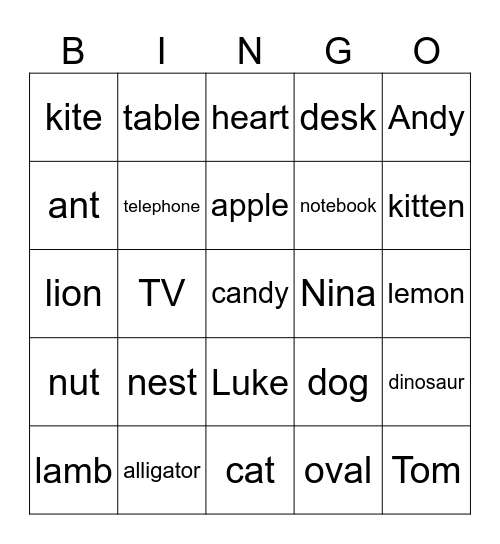 Bingo Card