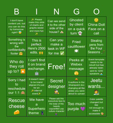 Holiday Bingo! Bingo Card