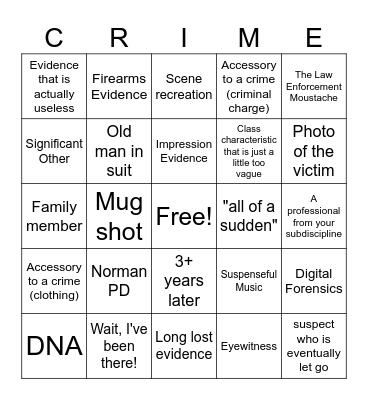 SAFS Bingo Card