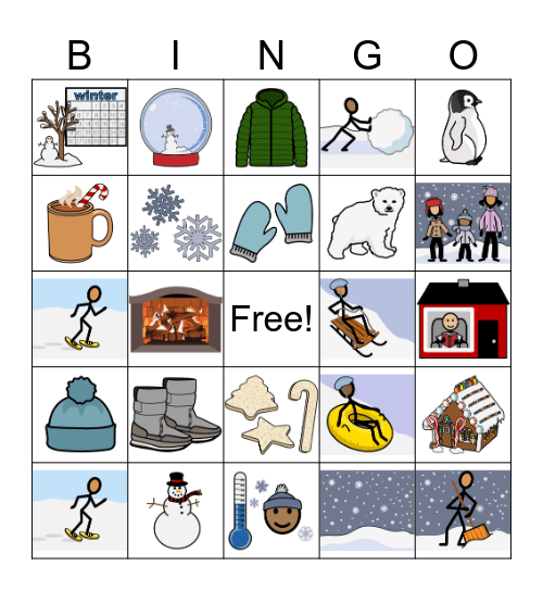 Sleigh Winter Bingo Card
